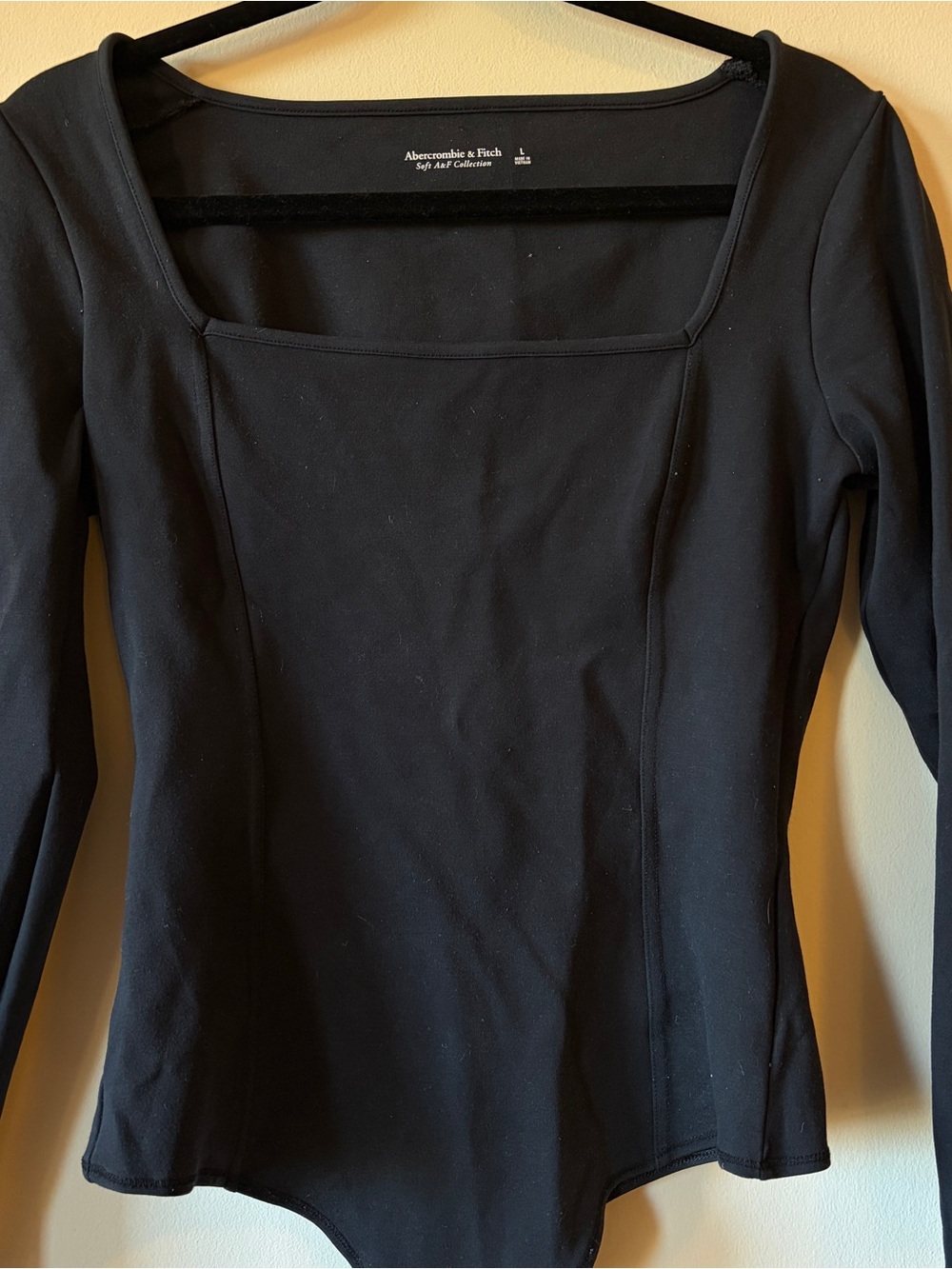 Abercrombie & Fitch Black Square Neck Bodysuit